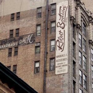 Vintage Robert Bestien Originals Brown Leather Clutch/Shoulder Gold Kiss Lock